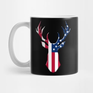 USA Flag Deer Hunting Emblem American Hunters Gift Mug